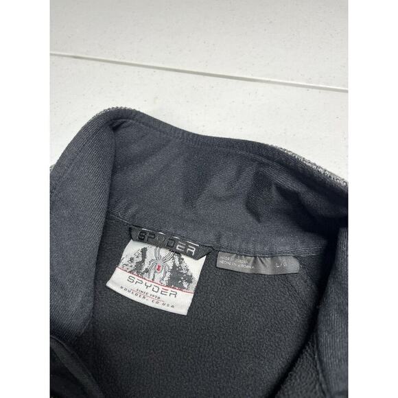 Spyder Mens Gray Pull Over 1/4 Zip Long Sleeve Size L - Picture 2 of 6